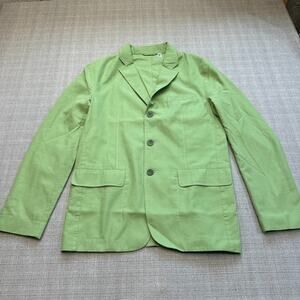 COS Blazer Jacket Mens 34 Green 3 Button Modern Smart Preppy Office Business